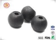 Black Customized NBR Solid Rubber Ball 5mm With Hole For Machine