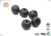 Black Customized NBR Solid Rubber Ball 5mm With Hole For Machine