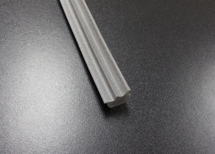 Gray Long Side EPDM Rubber Extrusion Embedded , Window Weather Stripping