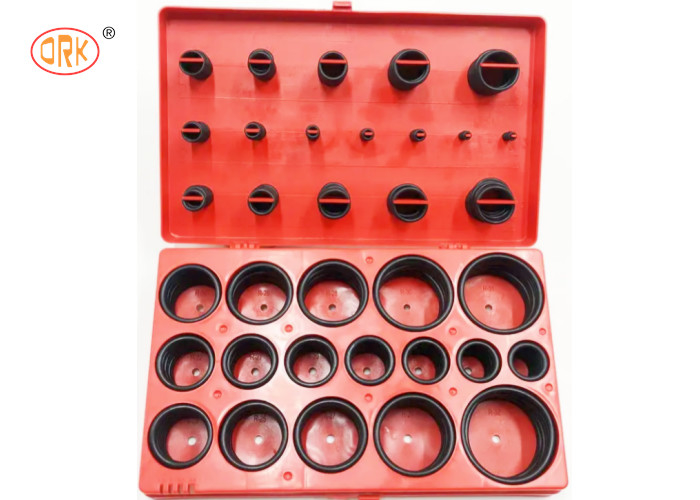 Black 382pcs Leakproof NBR O Rings In Red Blue Yellow O Ring Kits For Truck