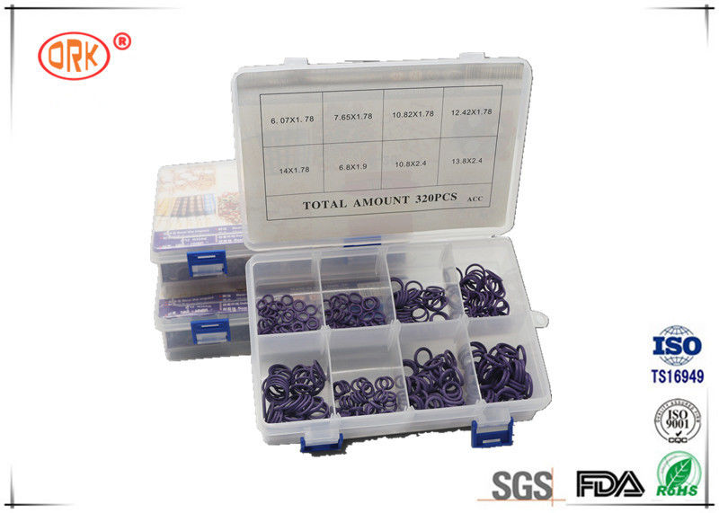 NBR HNBR O Ring Box Ozone Sunlight Resistance 240Pcs For Auto Air Conditioner