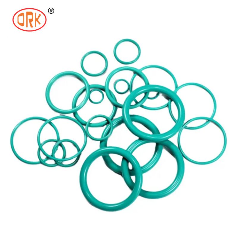 Green FVMQ Fluorosilicone Heat Resistant O Ring Manufacturer For Refining Oil Equipment