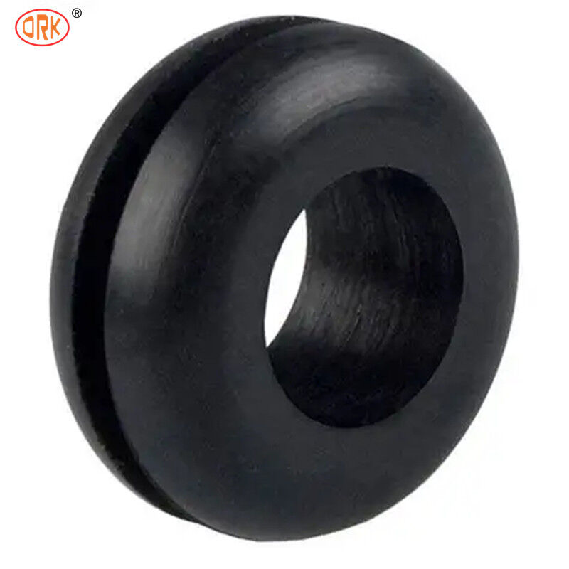 High Elasticity Black Rubber Wire Grommet, Black Molded Rubber Hole Protector, Abrasion Resistant & Insulating, for Machinery Sheet Metal Panel