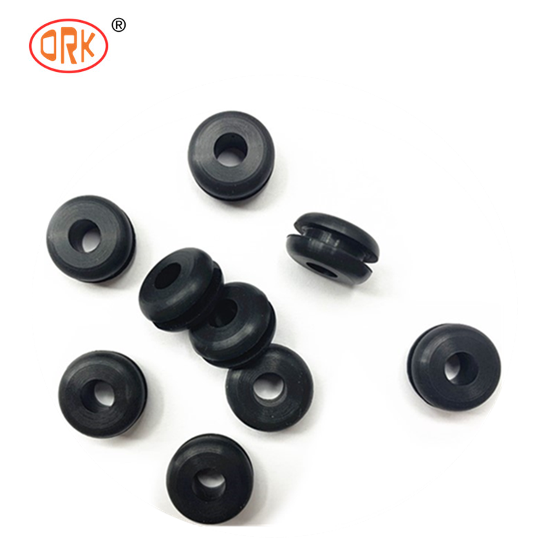 High Elasticity Black Rubber Wire Grommet, Black Molded Rubber Hole Protector, Abrasion Resistant & Insulating, for Machinery Sheet Metal Panel