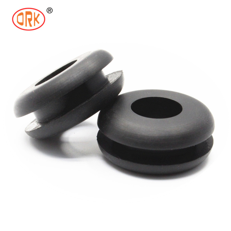 High Elasticity Black Rubber Wire Grommet, Black Molded Rubber Hole Protector, Abrasion Resistant & Insulating, for Machinery Sheet Metal Panel