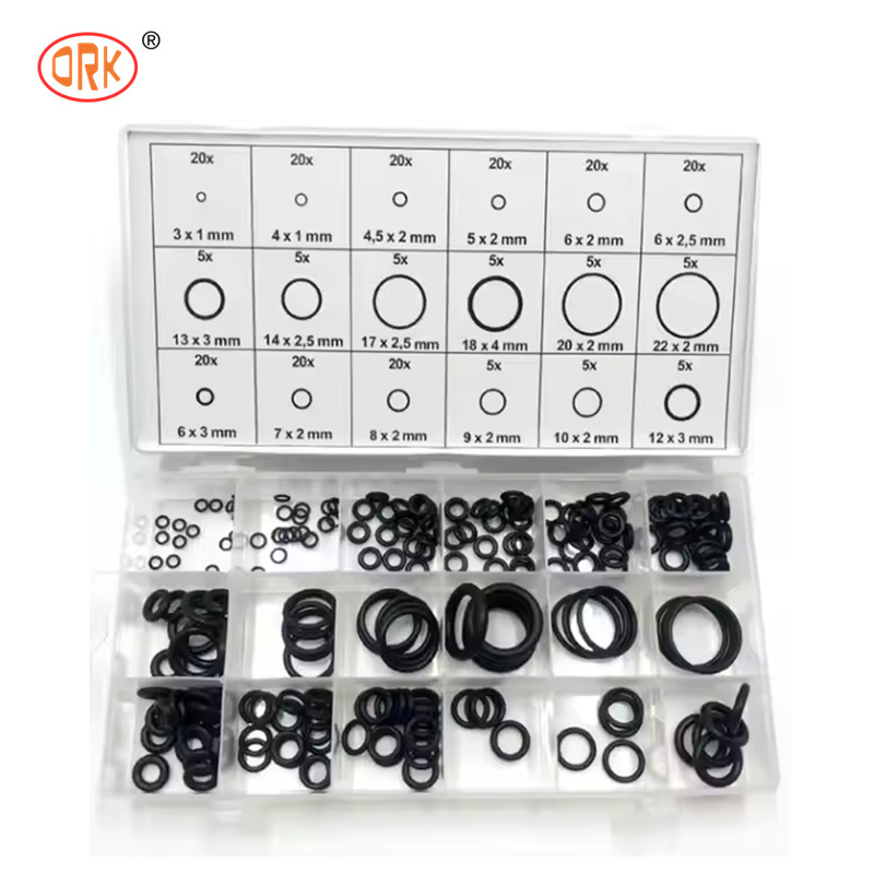 Industrial Rubber O Ring Assortment Kit, Various Sizes & Rubber Materials, Heat Resistant Sealing O-Ring Set for Plumbing, Hydraulic System Maintenance